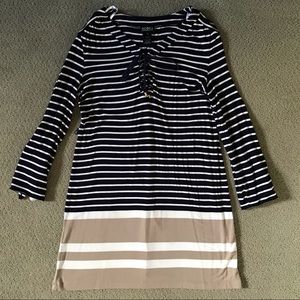 SOHO Apparel LTD Striped Jersey Dress Size PM